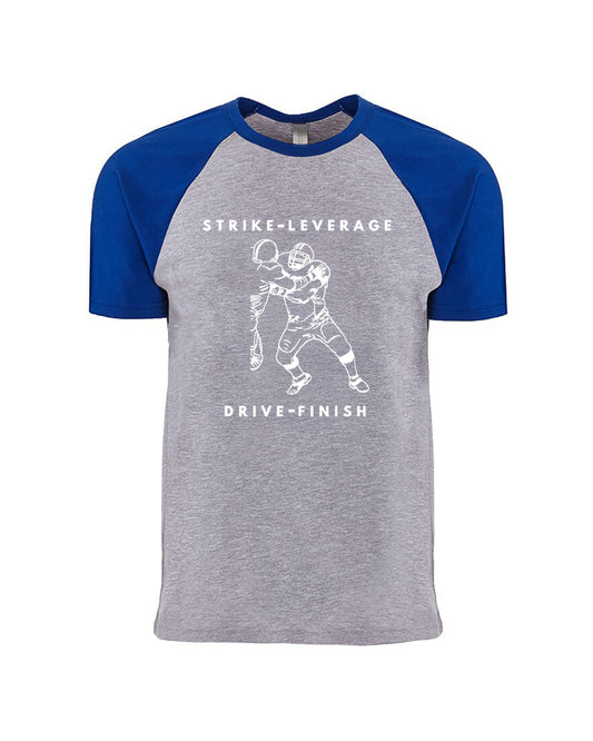 S-L-D-F S/S Raglan (Heather Gray/Royal)